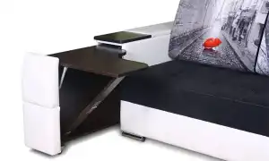 Диван со столиком в подлокотнике — виды моделей. Диван со столиком в подлокотнике.