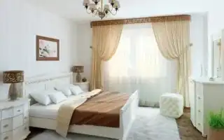 Карнизы в спальню: разновидности и рекомендации по выбору. Карнизы для штор фото.