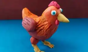 Как слепить курицу из пластилина