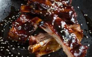 Как приготовить свиные ребрышки на гриле в маринаде терияки — пошаговый рецепт с фото для вкусного ужина.