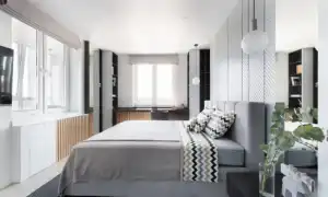 Дизайн спальни площадью 17 кв. м