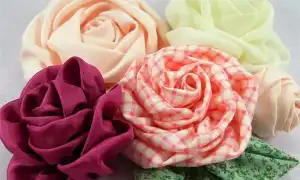 Цветы из ткани своими руками  изготовление цветов мастер класс