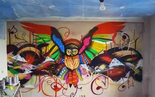 Идеи росписи стен граффити. Граффити на стене.