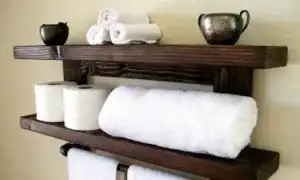 Полочка для полотенец в ванной комнате. Полка для полотенец в ванную.