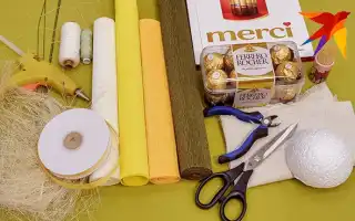 Как сделать букет из конфет своими руками для учителя