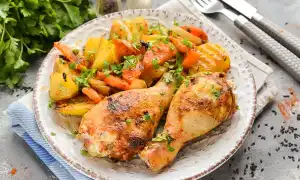 Готовим в духовке куриные ножки с овощами – пошаговый рецепт с фото для всей семьи