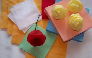 Мастер-класс Изготовление букета цветов из бумажных салфеток