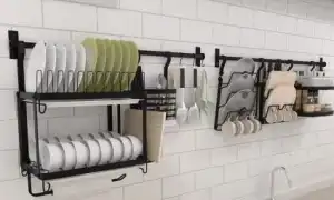 Виды и критерии выбора навесных сушилок для посуды. Сушилка для посуды настенная.