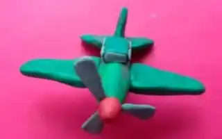 Лепка самолета из пластилина