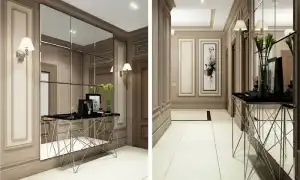 Оформление зеркала в прихожей