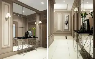 Оформление зеркала в прихожей