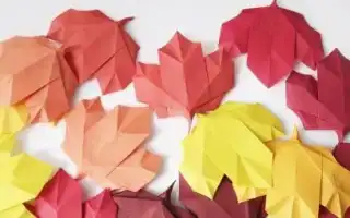 Поделки «Осенние листья» из бумаги. Листья из бумаги.