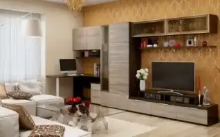 Идеи дизайна гостиной с компьютерным столом. Комната с компьютером.