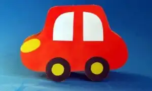 Аппликации в виде машины. Цветные машинки для детей.