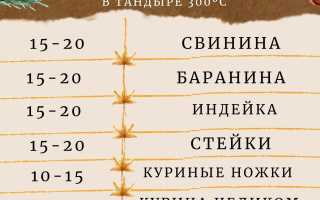 Сколько по времени жарить мясо в тандыре для идеального результата?