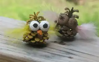 Делаем сову из шишек для детского сада. Сова из шишек.