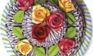 Оригами торт из модулей. Торт из бумаги.