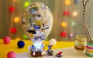 Как сделать воздушный шар в технике папье-маше. Воздушный шар с корзиной своими руками.