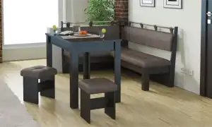 Как выбрать скамью на кухню. Лавка для кухни со спинкой.