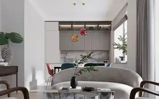 Интерьер кухни-гостиной-столовой: 70 фото и советы по размещению, зонированию, декору