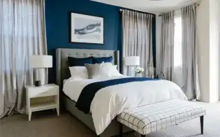 Серые шторы в спальне: примеры сочетания серого цвета с обоями, фото модных новинок, варианты дизайна. Серые шторы в спальне.