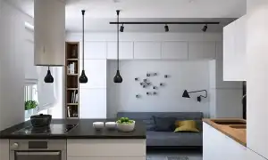 100 фото идей для кухни-гостиной 20 кв. м. с диваном. Дизайн студии 20 кв м с кухней.