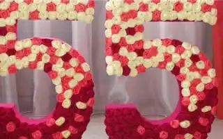 С днём рождения! Идеи декорирования объёмных цифр своими руками к торжеству. Цифры из пенопласта.