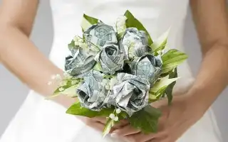 2 способа, как сделать букет из денег своими руками. Букет из денег.