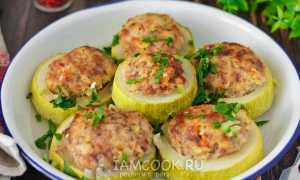Запекаем в духовке фаршированные кабачки с курицей – пошаговый рецепт с фото для вкусного ужина