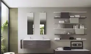 Полка в ванную комнату: виды, варианты размещения и 72 стильных фото в интерьере