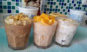 Вкусняшка из охлажденной овсяной каши с йогуртом для здоровья