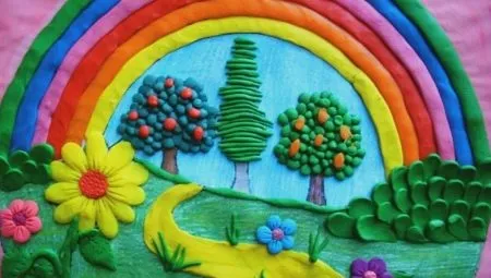 Аппликации из пластилина