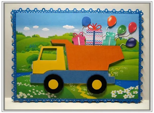 Аппликация машина для мальчиков