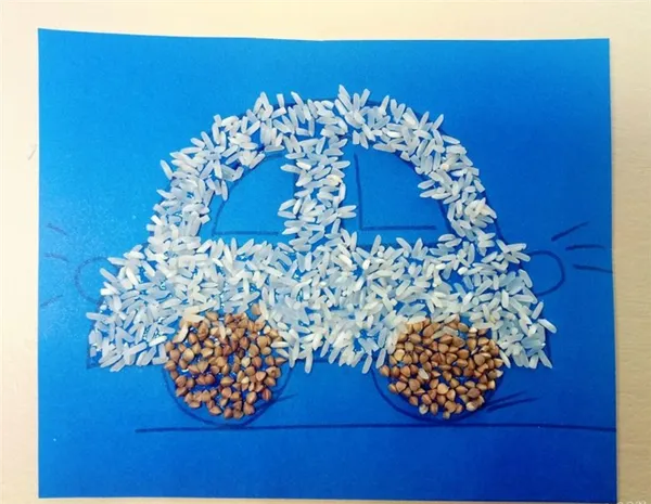 Аппликации в виде машины. Цветные машинки для детей. 63