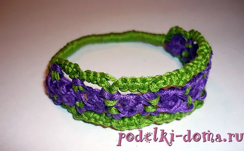 плетение макраме браслет