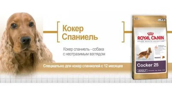 Сухой корм для кокер-спаниеля
