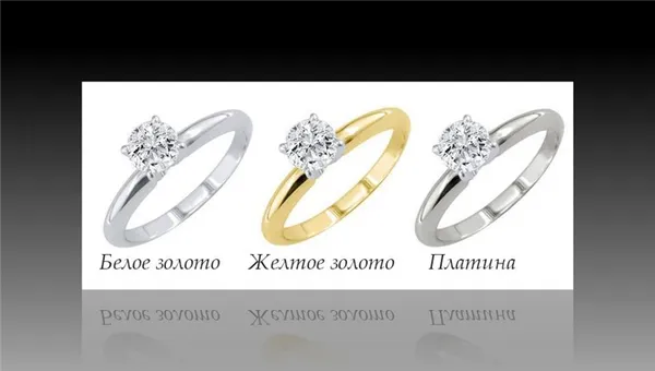 разница между белым золотом и платиной фото