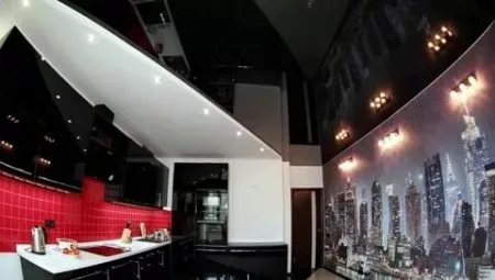 Черный потолок на кухне: плюсы, минусы и варианты дизайна