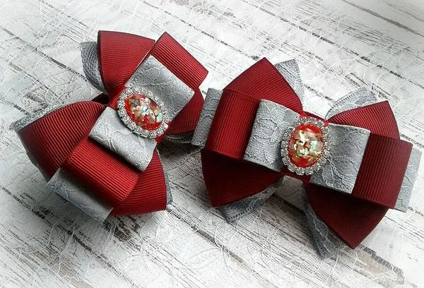 Резинки для волос из репсовых лент