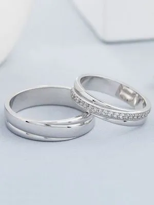 кольца из родированного серебра