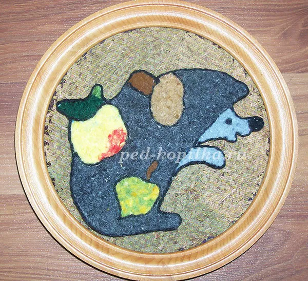 Техники изготовления аппликации из разноцветных ниток