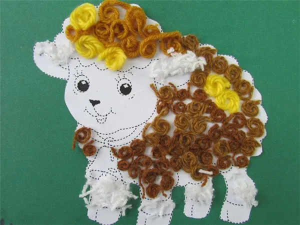 Делаем аппликации из ниток. Аппликация из ниток. 18