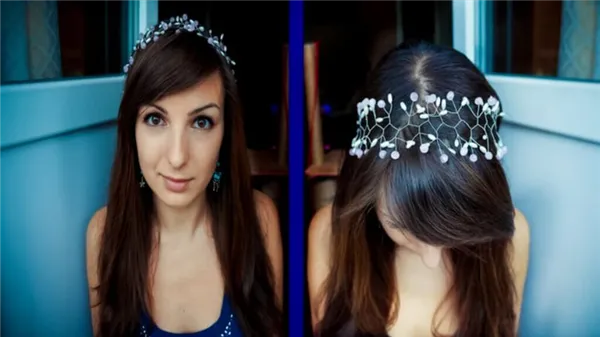 Ободки из проволоки и бусин или бисера