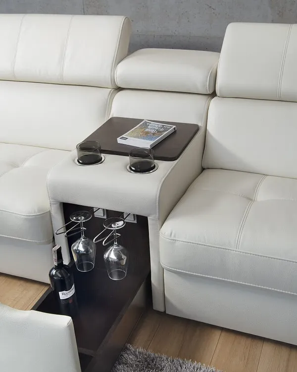 Диван со столиком в подлокотнике — виды моделей. Диван со столиком в подлокотнике. 8