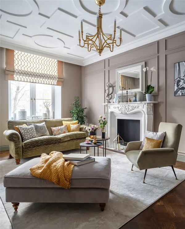 Как оформить интерьер гостиной с камином: советы + 70 примеров с фото