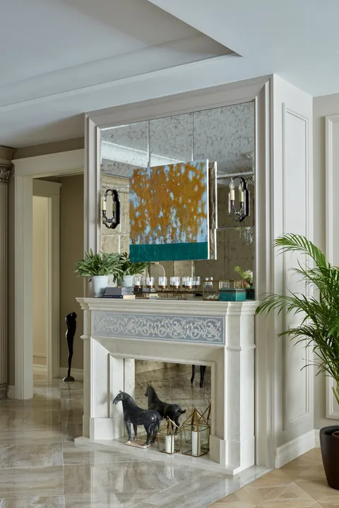 Как оформить интерьер гостиной с камином: советы + 70 примеров с фото