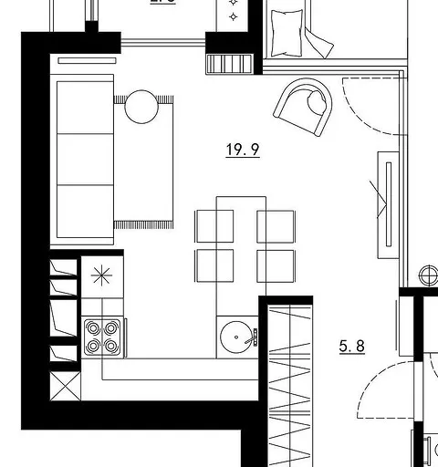 Такой образовавшийся в результате перепланировки угол — не редкость. Его даже сложно назвать недостатком, ведь таким образом формируется ниша, которая идеально подходит для...
