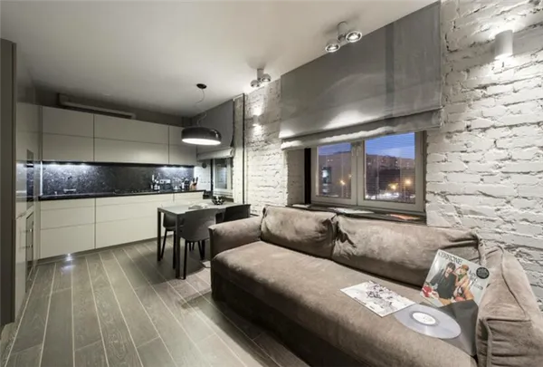 100 фото идей для кухни-гостиной 20 кв. м. с диваном. Дизайн студии 20 кв м с кухней. 26