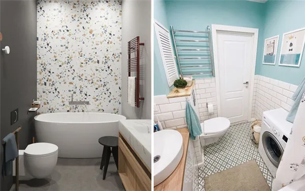 плитка и краска в ванной