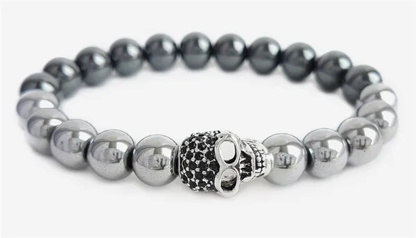 Фото: Мужской браслет из гематита.